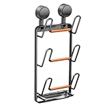 Generisch Pot Lid Holder - Vacuum Suction Pan Cover Rack, Wall Mount Rest, Adjustable Grip Width, Heavyweight Waterproof Carbon Steel Material, Home Kitchen Accessory, Ideal for Countertop