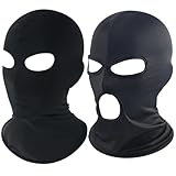 2 Stück Sturmhaube, Skimaske, Sturmhaube Motorrad Halloween Maske Sturmmaske, Ski Mask Vollgesichtsmaske Halloween Kopfmaske Schwarz Gesichtslose Maske Spielzeug Masken, Amüsant Ghost Maske