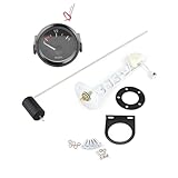52-mm-Universal-Kraftstoffstandsanzeige für Autos mit LED-Digitalanzeige und Kraftstoffsensor, E 1/2 F-Reichweitenmesser für 12-V-4-, 6- und 8-Zylinder-Benzinfahrzeuge,