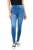 M17 Damen 5056242803522 Jeans Jeggings Skinny Fit Klassische lässige Baumwollhose Hose mit Taschen (8, Mid Wash Blue), 8