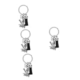 Homoyoyo 4 Stück 2024 Junggesellenhut Schlüsselanhänger Abschlussschlüsselkette Quastenschlüsselkette Rucksackschlüsselkette Schlüsselanhänger für die Abschlusssaison