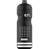 SIGG - Fahrrad Trinkflasche - Pulsar Black - Quetschbar - Spülmaschinenfest - Federleicht - Auslaufsicher - BPA-frei - Sport & Fahrrad Zubehör - Schwarz & Weiß - 0,75L