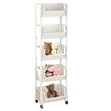 Rollbarer Mehrzweckwagen,Rollender Bücherwagen - Rollwagen zur Aufbewahrung von Kinderbüchern mit großem Fassungsvermögen - Organizer für Spielzeug, Schreibwaren, Snacks, für kleine Räume, Enge Räume
