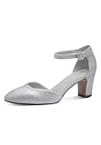 Tamaris Pumps 1-24432-41 919 Damen Frauen Schuhe vegan M2443241 Silver Glam, Schuhgröße:38 EU