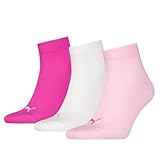 Puma Unisex Plain Quarter 3 pack