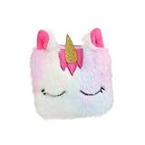 ibasenice 2 Stück Plüsch Einhorn Münzfach Geldbörse mit Reißverschluss Kleines Langlebiges Portemonnaie für Damen Vielseitige Miniwallet für Münzen Schlüssel und Zufällige Zufällige Farbe