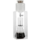 OLOTU Gefiltert Acryl-Siphon-Kaffeemaschine, Cold Brew Dripper Iced Coffee Brewer Maker mit verstellbarem Dripper, Edelstahl-Filterkaffeemaschine Fließend