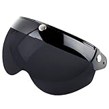 Breale Universal Motorrad Windproof Helm Visier Front Flip Up 3 Snap Sun Shield Halbgesicht Ersatz Helm Visier Zubehör