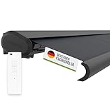 empasa elektrische Vollkassettenmarkise 'Profi' Kassettenmarkise Gelenkarmmarkise Markise Sonnenmarkise Sonnenschutz komplett vormontiert, viele Farben und Größen wählbar