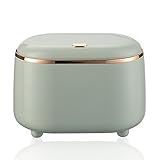 xiaoxianxian Tischmülleimer,Klein Tischabfalleimer,2L Portable Mini Abfalleimer für Schlafzimmer, Esszimmer, Bäder, Büros (Grün)