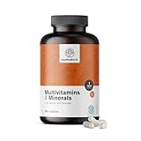 HealthyWorld® Multivitamine & Mineralstoffe - 25 Vitamine & Mineralstoffe - 365 Kapseln - Jahresvorrat - Pflanzenkapseln - Immunsystem - mehr Energie- wertvolle Vitamine A-Z - Für Männer & Frauen