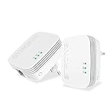 STRONG - Powerline 600 Duo Set Mini - 2 Powerline-Adapter 600 Mbps - Highspeed-Internetzugang - 300 m Reichweite - Für alle Boxen/Router - LAN-Anschluss - Plug & Play-Installation - weiß