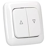 Busch-Jaeger Jalousischalter Set: 2000/4 US Jalousieschalter-Einsatz + 2504-214 Wippe + 2511-214 1-fach Rahmen Alpinweiß Reflex SI