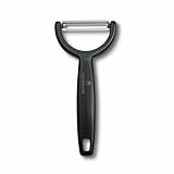 Victorinox Sparschäler 'Ypso', Schäler für Gemüse, Obst, Zackenschliff, Zweischneidig, Extra Scharf, Swiss Made, schwarz