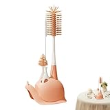 Flaschenbürstenständer | Flaschenreiniger Bürste | Reinigungsbürstenständer Flexibel Drehbar Flaschenwascher Bürstenreiniger mit Ständer Gründliche Reinigung für Babyflaschen, Wasserflaschen und