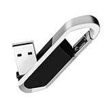 Federschnalle USB-Flash-Laufwerk USB 2.0 Flash-Laufwerk Memory Stick USB Externer Speicher Datenspeicherung Kinder Schüler Geschenk Geburtstag (32GB,Schwarz)