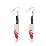 Halloween Ohrringe,Damen Hexen Kostüm Vampir Schmuck Accessoires Geschenk,Frauen Kinder Verkleidung Blut Ohrstecker Geschenke,Herbst Blutiges Halloween-Ohrringe für Scary Kürbis Party Costumes (A)