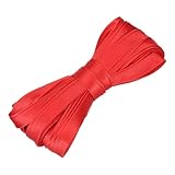 QUARKZMAN Doppelt Gefaltetes Schrägband Zum Nähen 2/5 Zoll x 5.5 Yards Satin Vorgefaltet Kontinuierliches Einfassband Zum Säumen Quilten Säumen DIY Basteln Rot