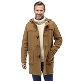 Schnittmuster der 1950er-Jahre: Herren Dufflecoat mit Kapuze, Brustumfang 97 cm, schwarz / weiß, W132638