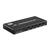 Hipzeepo 4K -Quad 4x1 Compatible Multiviewer Switcher Nahtloser Schalter Multiviewer 4x1-Switch