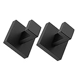 Toyvian 2 Stück Teiliges Wandhaken aus Edelstahl Schwarzer Handtuch Bademantelhaken Rostfrei Glatt Vielseitig für Bad Küche Flur zur Wandmontage ohne Bohren Langlebig und Dekorativ