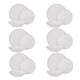 18-teiliges Tafelservice aus Porzellan mit goldenem Rand Doreline