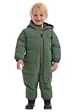 first instinct by killtec FIOW 32 MNS ONPC Overall/Schneeanzug in Daunenoptik mit Kapuze, waldgrün, 98-104