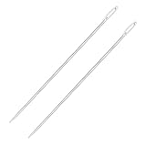 Jetstream 2 Stück Extra Lange Webnadeln mit Großem Öhr, 6 Zoll Lange Nähnadeln, Lange Nähnadeln, kompatibel mit Handgefertigte Teppiche mit Leder Wandteppichstickerei für zu Hause (6 Zoll)