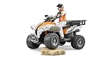 bruder 63000 - Quad mit Fahrer - 1:16 Spielzeug-Figur Mann Mensch Fahrzeug Geländewagen
