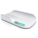 CSL - Babywaage digital - Kinderwaage - Säuglingswaage - Wiegefläche 56 x 33 cm - 20 g bis 20 kg - 5 Gramm Genauigkeit - für Babys - 2,9 Zoll Display - Touchbuttons
