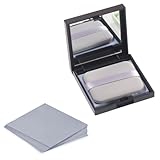 COYUN 100 pcs oil control paper, Gesichts-Löschpapier Set mit Spiegel und Puderquaste, Blottpapier Für Fettige Hautpflege, Oil control paper, Blotting-Papiere, Ölabsorbieren de Blätter, Öl-Löschpapier