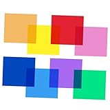 DOITOOL 8 Stück 12 Blitzlichtfilter Farblinsenfilter Gelfilterkarten Farbiger Lichtfilter Optischer Filter Farbfilter Filterpapier Korrektur Lichtfilter Farbchip Objektivfilter Colorful