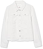 [BLANKNYC] Jeansjacke für Mädchen mit ausgefranstem Saum, bequemer und stilvoller Mantel, Lightbox, Größe S, Lightbox, Small