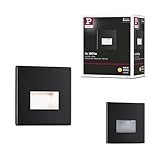 Paulmann 93094 LED Einbauleuchte Wandeinbauleuchte Edge Quadro Set 80x5mm 50lm 230V eckig incl. 1x1,2 Watt Outdoor Schwarz matt Kunststoff 2700 K