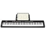 Bonnlo Digitalpiano mit 88 gewichteten Tasten, Halbgewichtetes Klavier Tastatur für Anfänger mit Sustain Pedal, Netzteil, E-Piano für Kinder Erwachsener Geschenk, Schwarz
