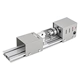 CHIMHOON Mini Drehmaschine, Metalldrehmaschine, Drehbank Tischdrehbank DIY Holzbearbeitung, mit High Precision Chuck Vielseitige Gravierklingen Staubschutz Einstellbare Geschwindigkeit