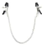LQIOACU 1 Stück Brustwarzenklemme aus Silikon mit silberner Kette, doppelte Brustwarzenklemme mit einzigartiger Kette