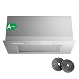 CIARRA CBCS6926A A+++ Einbau Dunstabzugshaube Lüfterbaustein 60 cm breit 650 m³/h Abluft Einbauhaube Warme LED-Beleuchtung 3 Leistungsstufen mit CBCF003 Aktivkohlefilter