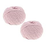 NUOBESTY 1 Satz Garnknäuel Stricken Häkelgarn Grob Gestrickte Decke Kunstpelzgarn Wimperngarn Zum Stricken Samtgarn Grobe Garne Polyestergarn Strickgarn Für Puppen Kunstgarn Rosa 2 Rollen