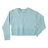 KIDPIK Oversized Crop Sweatshirt – Modisches und bequemes Mädchen French Terry Sweatshirt – vielseitiges und gemütliches Mädchen-Top, Aqua Haze, 14