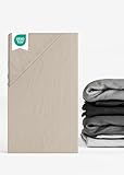 Sämann® Spannbettlaken Spannbetttuch Jersey 83x50 cm für Stubenwagen & Wiege, Baumwolle Natur
