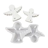 omiinitio Herz Engel Silikonform Für Die Herstellung Von Epoxidharz Kerzen Und Seife. Mehrzweck Silikonform Mit Geflügeltem Mädchen Für Die Herstellung Von Silikonformen Aus Harz