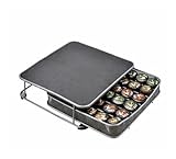 Kaffeekapselhalter aus Edelstahl für 36 Kapseln, langlebiger Caddy niser für Nespresso & Dolce Gusto Maschinen, platzsparende Aufbewahrungslösung