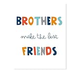 HERW Leinwandbild Bunte Buchstaben Leinwand Malerei Brüder Wachsen Poster Und Drucken Wandkunst Bilder Für Jungen Kinder Spielzimmer Dekor Home Decoration 20X28 Zoll