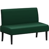 Yaheetech Küchensofa 2-sitzer Sitzbank Polstersofa aus Cordstoff Doppelsofa ohne Armlehnen Stoffsofa Loungesofa fürs Wohnzimmer/Eingangsbereich/Büro, Grün