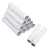 QUARKZMAN 12er Pack Pappröhren Für Basteln Toilettenpapierrollen Wellpappenröhren Für Malen Zeichnen Kunstbedarf DIY Projekte 20x4cm Weiß