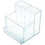 ULTECHNOVO Manicure Polisher Aufbewahrungsbox aus Langlebigem Material Transparenter Nagelbohrer Organizer mit Mehreren Fächern Praktischer Nagelkunst Werkzeughalter für Nagelstudio und