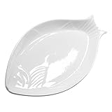 Garneck Fischplatte Servierplatte Aus Keramik - Eleganter Fischteller Für Die Ansprechende Präsentation Von Fischgerichten - Ideal Für Sushi Vorspeisen Und Familienessen in Klassischem