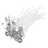 TOVINANNA 10cm Vorgewachste Baumwolldochte mit Bienenwachs – 200 Stück Kerzendochte für Selbstgemacht Kerzenherstellung Stumpenkerzen und Kerzengläser Langlebige Dochte mit Sockel