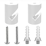 ZOHAR 2 Stück Wand- und Deckenpins Weiß für Textilkabel Deckenbefestigung Affenschaukel Aufputz-Kabelhalter für Lampe DIY mit Schrauben und Dübeln